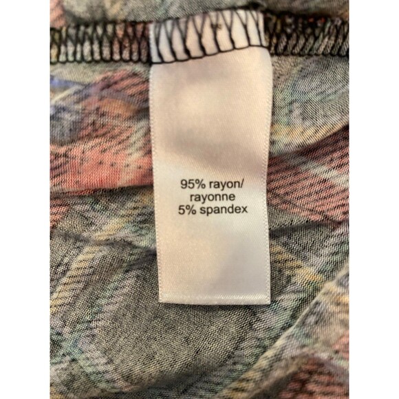 24/7 Top Plus Size XL Red Navy Plaid Blouse  +Stretch Super Soft  Extra Long - Picture 9 of 11